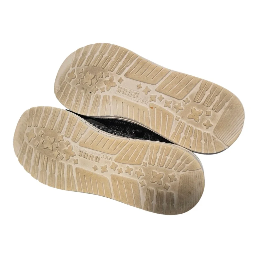 Hey Dude Wally Sox Black White Men's Casual Loafers Comfort Shoes‎ Size US 8